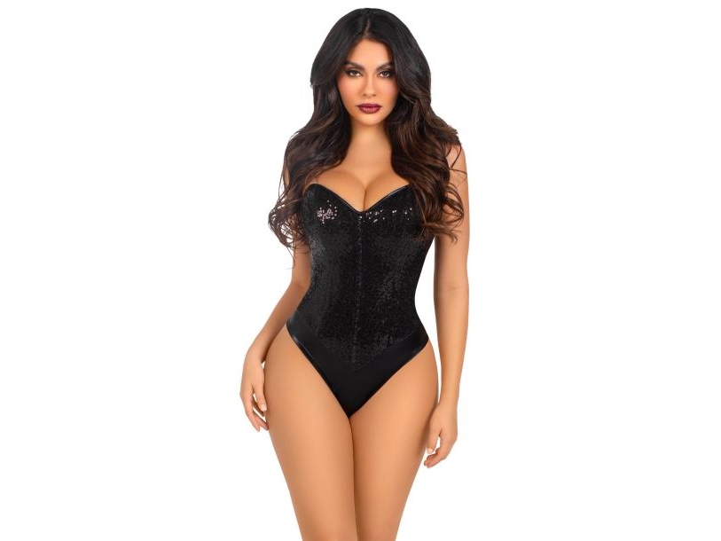 Sort Palliet Bodysuit