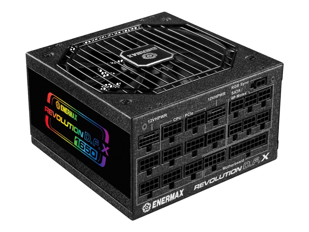 Enermax Revolution D.F. X - Strømforsyning (Intern) - Helt Modulær - Atx12v 3.0 - 80 Plus Gold - Ac 115-240 V - 1650 Watt