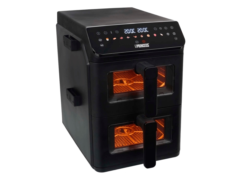 Princess 182490, Varmluftsteger, 11,2 L, 50 °C, 200 °C, 60 min., Dobbelt