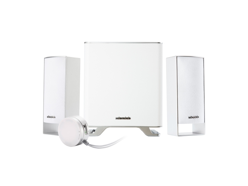 Microlab M-600BT, 2.1 kanaler, Trådløs, 40 W, 40 - 20000 Hz, Hvid
