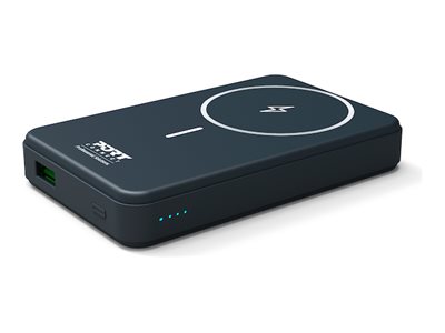 Port Connect - Kabellose Powerbank - Li-Pol - 10000 Mah - 37 Wh - 20 Watt - 2,4 A - Pd - 2 Ausgangsanschlüsse (Usb Typ A, 24 Pin Usb-C) - Am Kabel: U