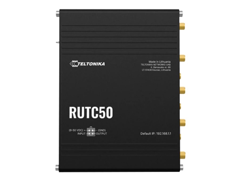 Teltonika RUTC50 - Trådlös router - WWAN 4-ports-switch - 1GbE, DNP3, PPP 2,4 GHz - 4G, 5G - DIN-skenmonterbar, väggmonterbar, bordsmonterbar | Datortillbehör - Nätverk - Routrar & Firewalls | GameStuff