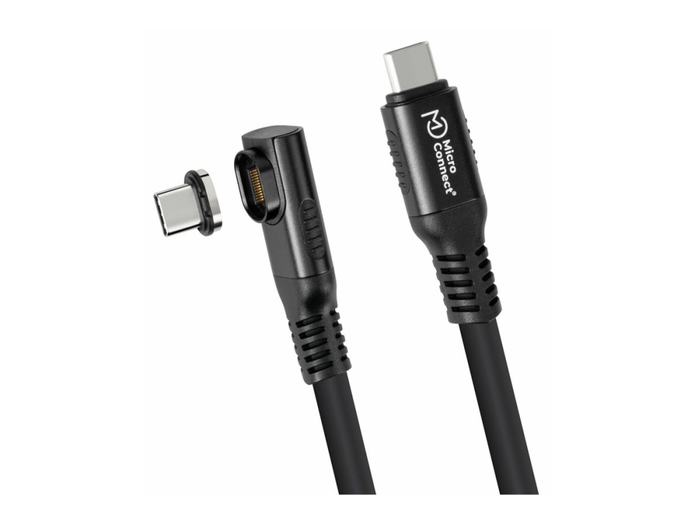 Microconnect Premium - Usb-Kabel - 24 Pin Usb-C (Han) Til 24 Pin Usb-C (Han) Vinklet, Aftagelig Og Magnetisk - Usb4 Gen3x2 - 48 V - 5 A - 50 Cm - 8K