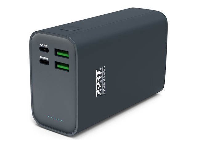Port Designs 907004, 26800 Mah, Lithium Polymer (Lipo), Power Delivery, Quick Charge, 65 W, Schwarz