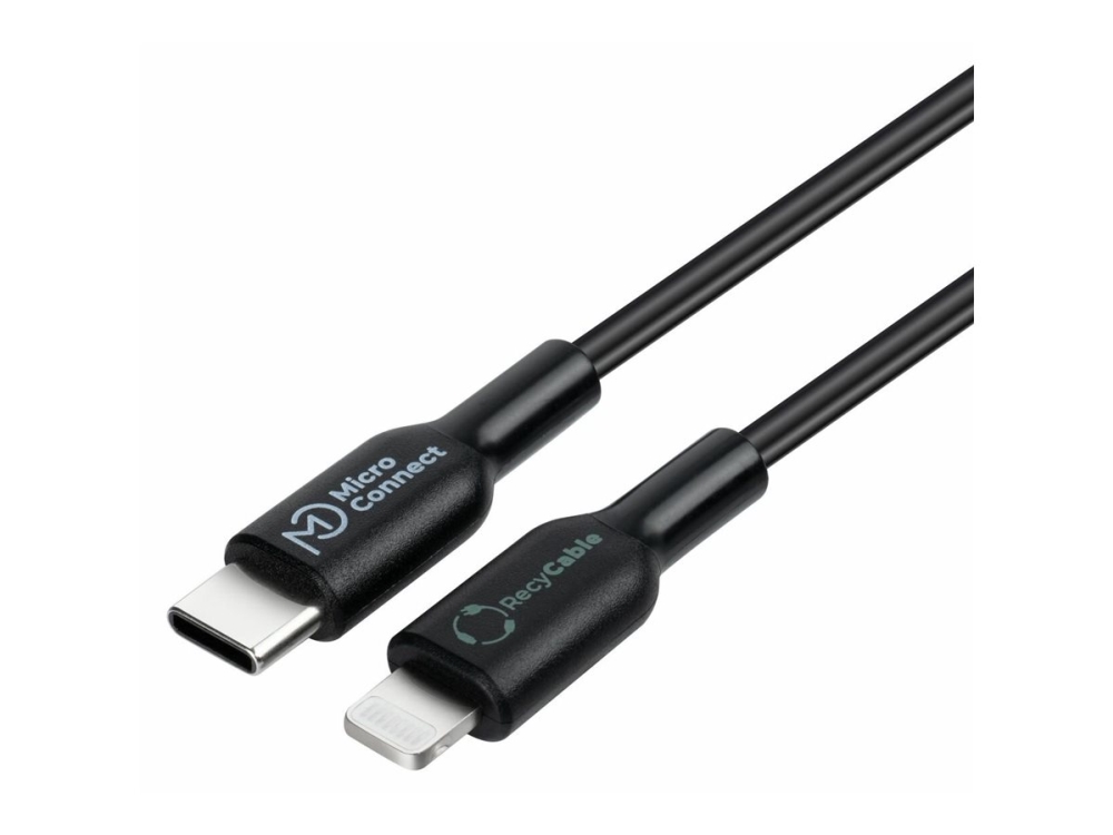 Microconnect Eco-Usb3.1Cl1, 1 M, Lightning, Usb C, Männlich, Männlich, Schwarz