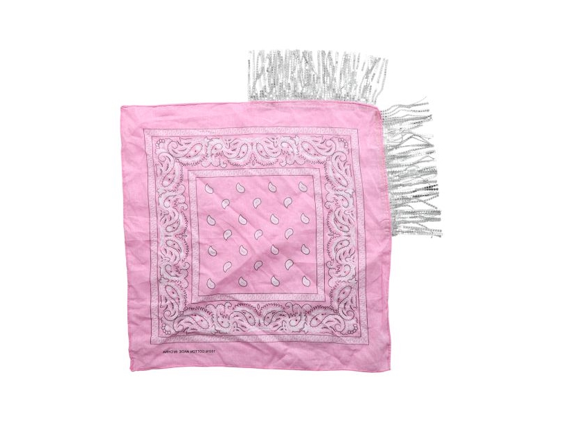 Pink Bandana Med Glitter