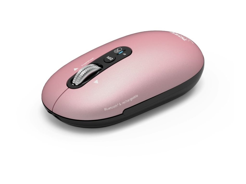 Port Connect Pure Color - Mus - Genopladelig - Højre- Og Venstrehåndet - Optisk - 5 Knapper - Trådløs - Bluetooth - Kobberrose