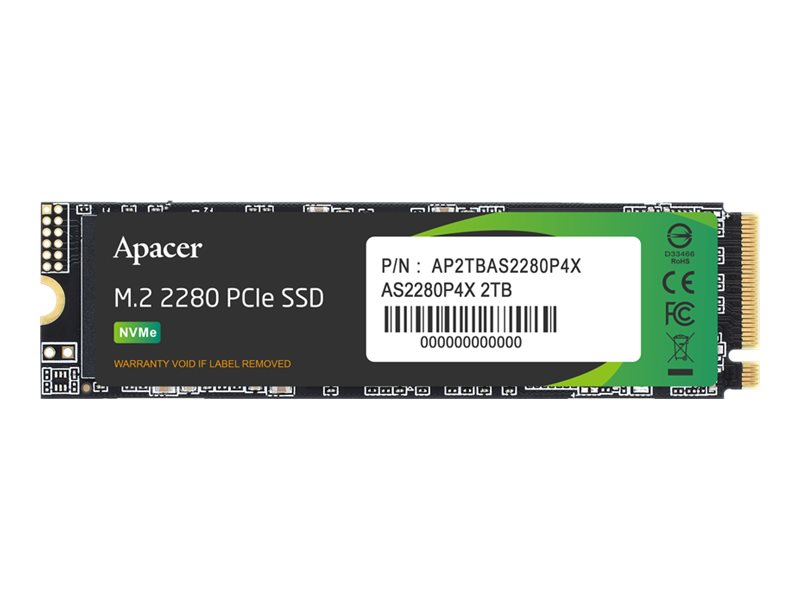 Apacer AS2280P4X - SSD - 1 TB - inbyggd - M.2 2280 - PCIe 3.0 x4 (NVMe) | Datorkomponenter - Hårddisk & Lagring - SSD | GameStuff