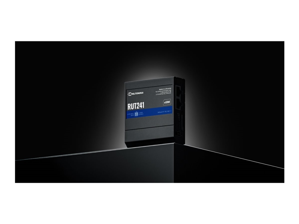 Teltonika RUT241 eSIM - Trådlös router - WWAN 2,4 GHz - 2G, 3G, 4G - DIN-skenmonterbar | Datortillbehör - Nätverk - Övriga tillbehör | GameStuff