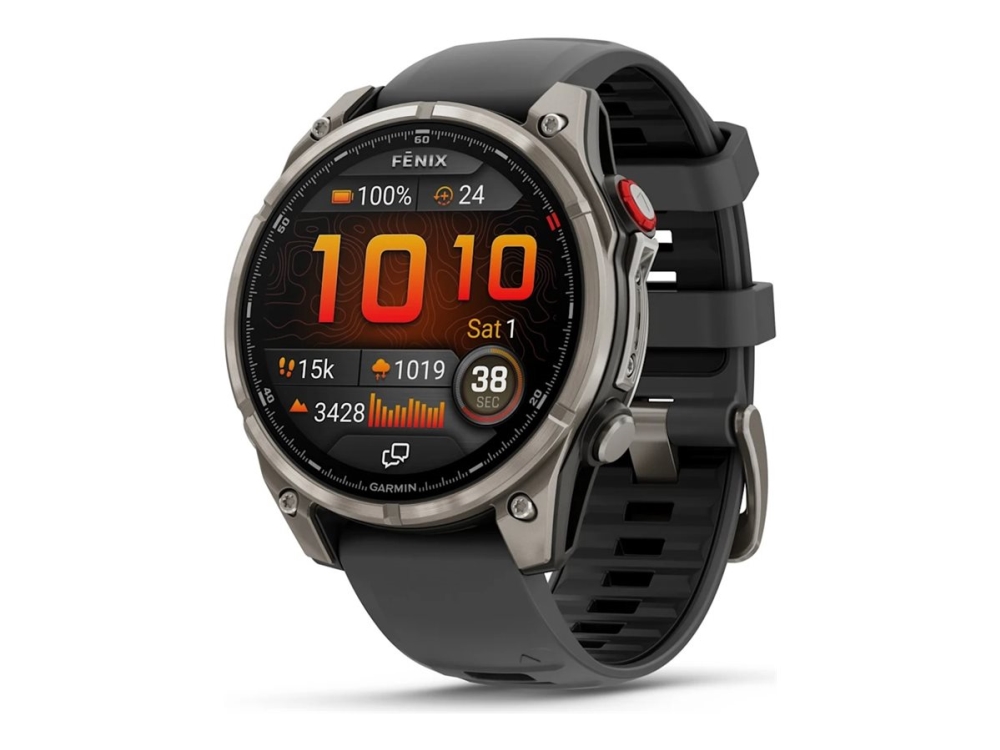 Garmin Fenix 8 Pro - 47 mm - titan - Ja sportsur med stropp - silikon - graphite/black - håndleddstørrelse: 125-208 mm - display 1.4 - 32 GB - Bluetooth, ANT+, Wi-Fi, LTE - 77 g