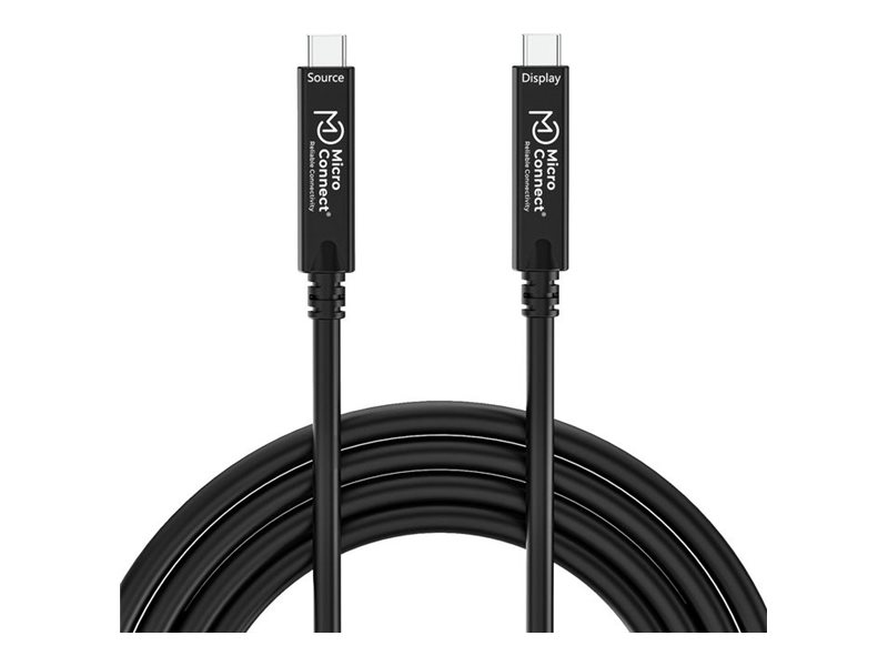 Microconnect Premium - Usb-Kabel - 24 Pin Usb-C (Han) Til 24 Pin Usb-C (Han) - Usb 3.2 Gen 2 / Displayport 1.4 - 15 M - Active Optical Cable (Aoc), U