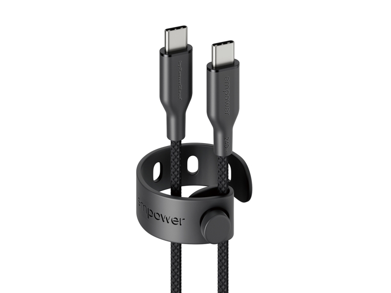 PanzerGlass empower by ® Racing 240W USB-C to USB-C Cable USB 2.0 1.2M Space Black, Svart | Datortillbehör - Kablar & adaptrar - Datakablar | GameStuff