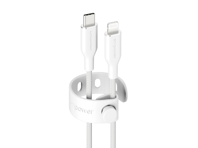 PanzerGlass empower by ® Racing 60W USB-C to Lightning Cable USB 2.0 1.2M Silver White, Vit | Datortillbehör - Kablar & adaptrar - Datakablar | GameStuff