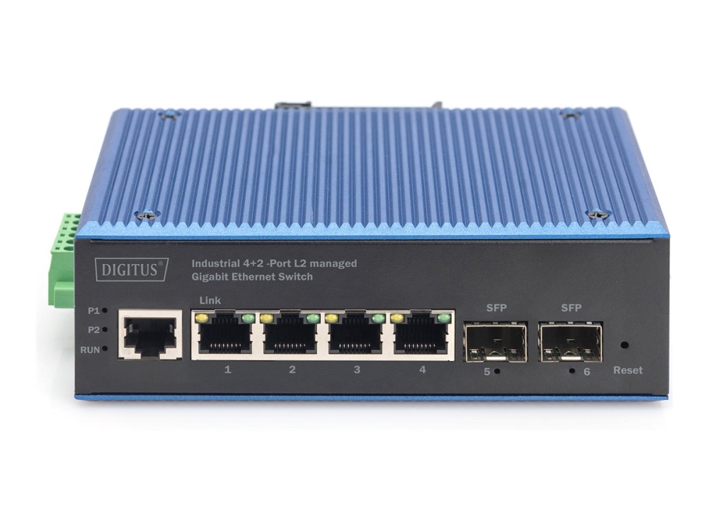 Digitus Industrial 4+2 -Port L2 Managed Gigabit Ethernet Switch, Managed, L2, Gigabit Ethernet (10/100/1000), Vollduplex