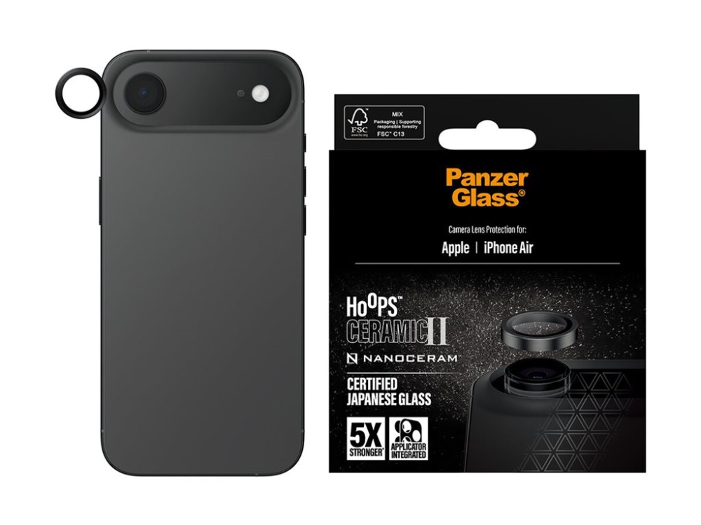 PanzerGlass Hoops Ceramic II Camera Lens Protector iPhone Air Skærmbeskytter