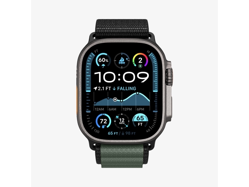 Spigen Wbf1, Band, Smartwatch, Sort, Grøn, Apple, Apple Watch Ultra 3 (49Mm) Apple Watch Ultra 2 (49Mm) Apple Watch Ultra (49Mm), Stof