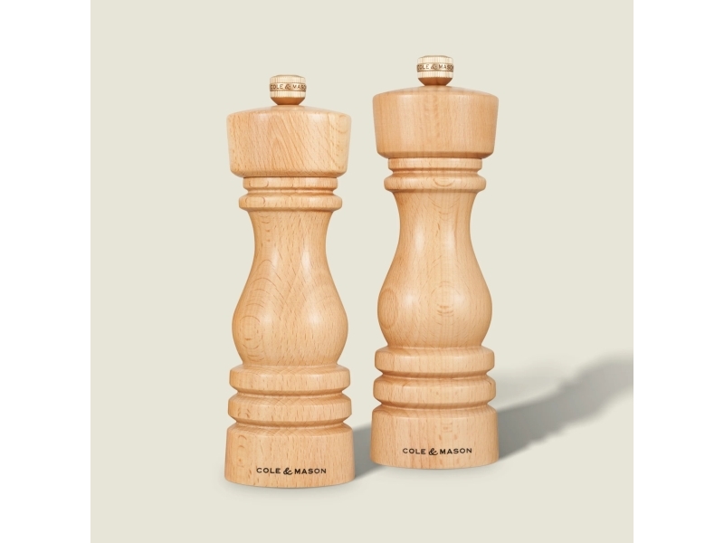 Cole & Mason H233008, Bok, Rostfritt stål, Trä, Peppar, Salt, 60 mm, 60 mm, 180 mm | Köksapparater - Köksmaskiner | GameStuff