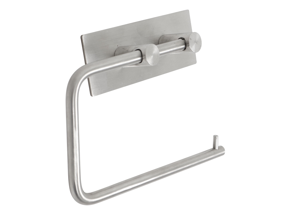 Self-Adhesive Toilet Roll Holder, 15,5 X 10,5 Cm. Brushed Chrome Selvklæbende Toiletrulleholder 15,5 X 10,5 Cm. Børstet Krom
