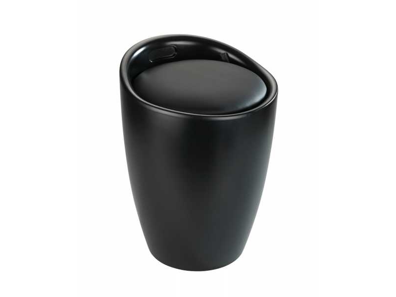 WENKO 24229100, 20 l, Rund, ABS, Svart, Svart, 505 mm | Huset - Tvätt & Rengöring - Torkställ och tvättkorgar | GameStuff