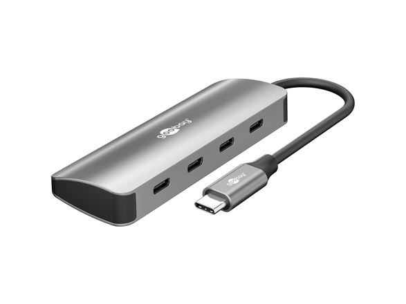 Goobay Slim 4-Port Usb-Hub, Usb-C Auf Usb-C , 10 Gbit/S
