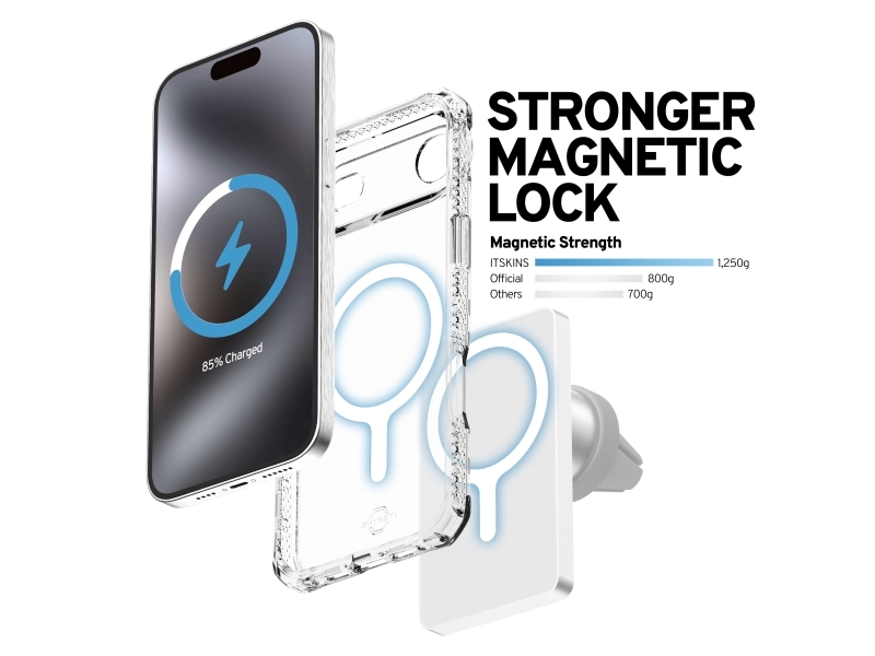 ITSKINS HYBRID MAGSAFE CLEAR fodral för iPhone 17 Air®. transparent | Tele & GPS - Mobil tillbehör - Skydd & Väskor | GameStuff