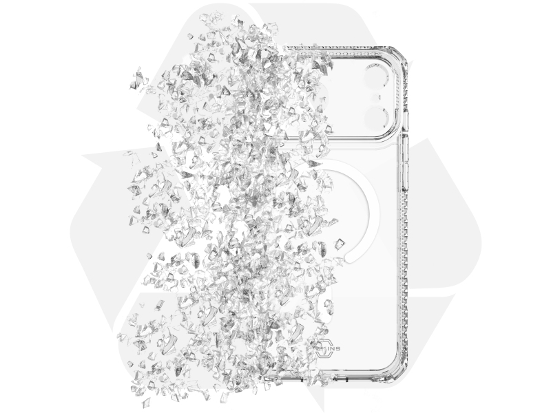 ITSKINS HYBRID MAGSAFE CLEAR cover til iPhone 17 Pro®. Gennemsigtig