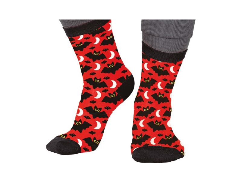 Rote Fledermaus-Socken