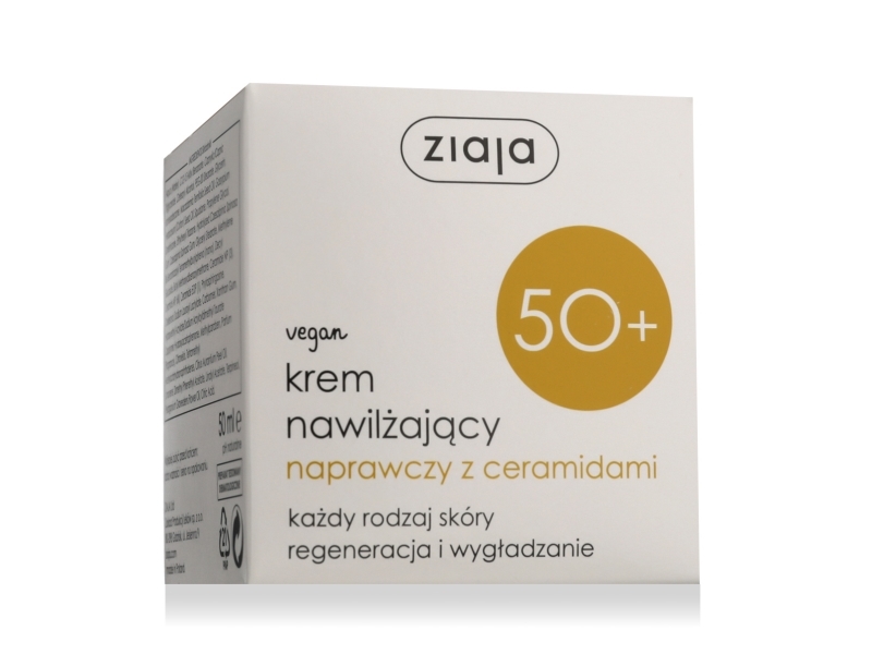 Ziaja 50+ Series - Moisturizing Cream With Ceramides - All Type Of Mature Skin 50 Ml