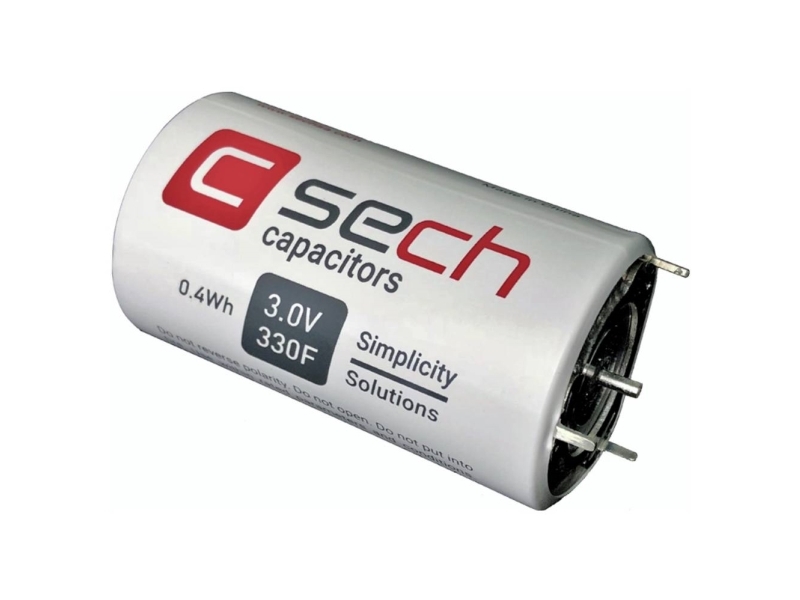 Sech Dual Layer-Kondensator Med Radial Tråd 330 F 3.0 V 20 % 1 Stk