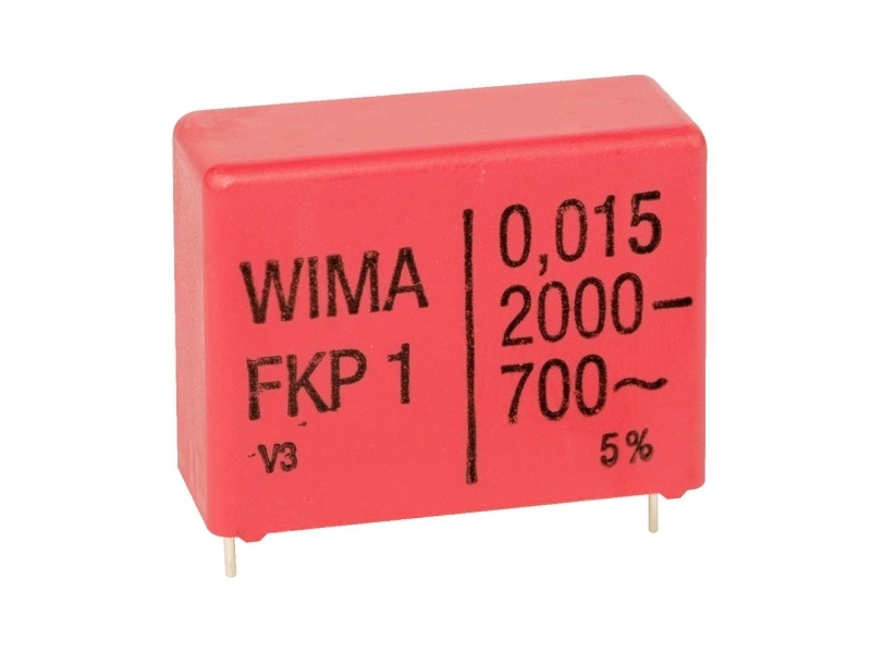 Wima 1 stk FKP-foliekondensator med radial tråd 100 nF 1250 V/DC, 600 V/AC 10 % 37.5 mm (L x B x H) 41.5 x 15.0 x 26.0 mm Bulk