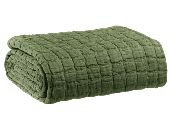 VIVARAISE SWAMI BEDCOV OLIVE 180X260