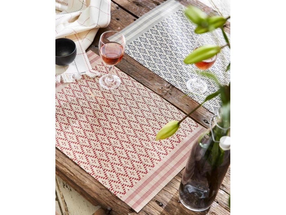 VIVARAISE KADRA PLACEMT Nat/Bla 33X45 VIVARAISE KADRA PLACEMT Nat/Bla 33X45