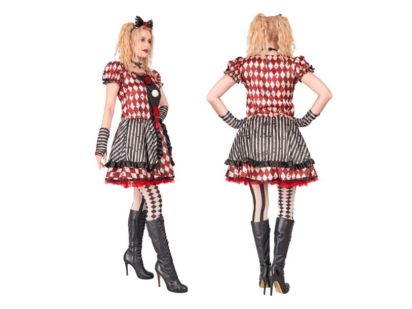 Harlekin Dukke kostume