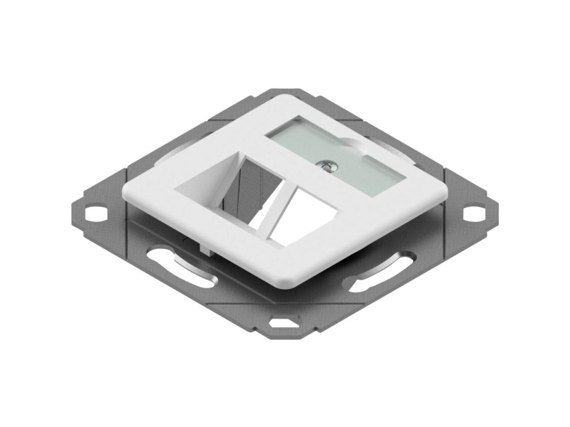 Easylan Prelink / Fixlink Moduloptagelse, 2Xks M. Centralplade 9X31,8 Mm Ral 9010 (Ckvd1d1)