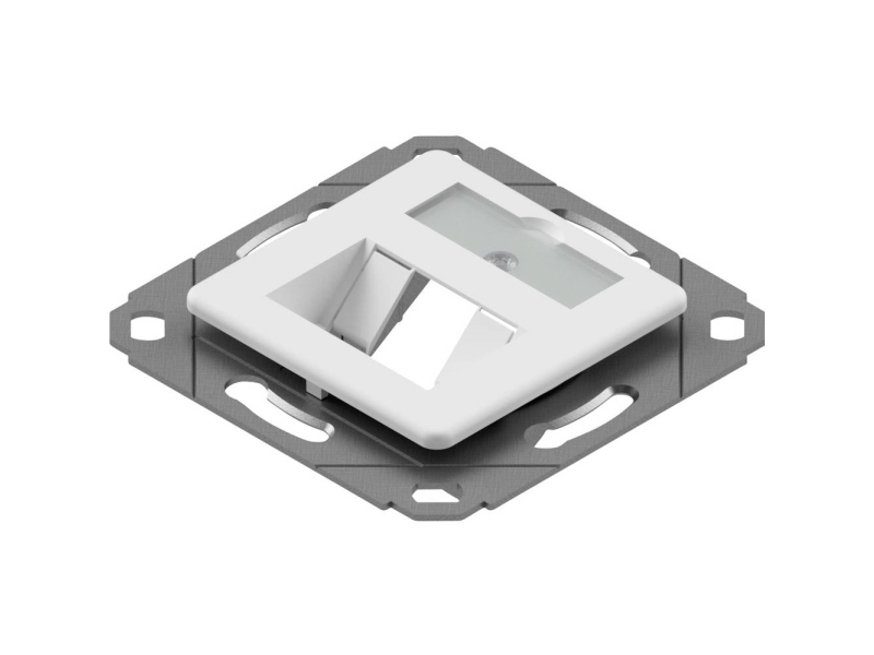 Easylan Prelink / Fixlink Moduloptagelse, 1Xks M. Centralplade Ral 9010 (Ckvd1d2)