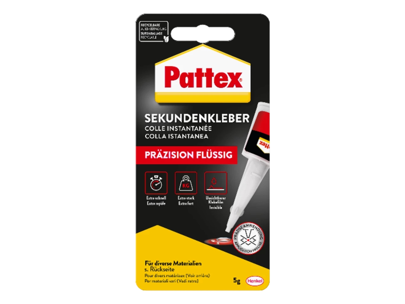 Pattex 2804588, Vätska, Klämflaska, 5 g | EL Artiklar - Elcentral - Monteringsskåp | GameStuff
