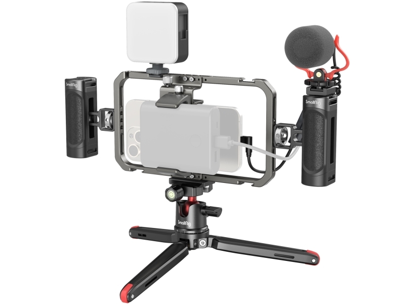 SmallRig 3384C, Videosæt, Sort, Grå, Rød, Aluminium, Silikone, Alle mærker, 2 År, LED