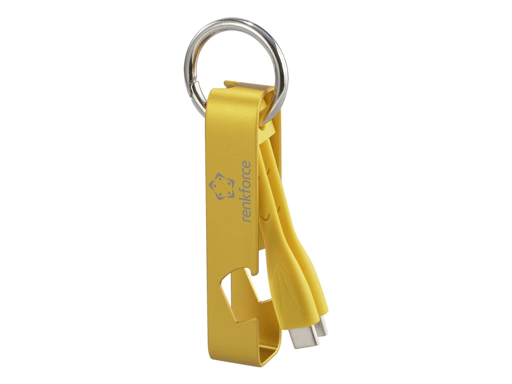 Renkforce Usb-Kabel Usb 2.0 Usb-C Stik 0,15 M Gul #####Nøglering, #####Flaskeåbner Rf-6721082