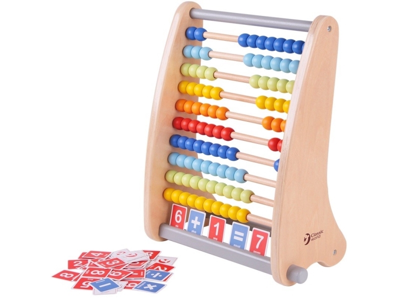 Klassisk värld Räknehjul i trä med matematiska operationer Klassisk värld | N - A | GameStuff