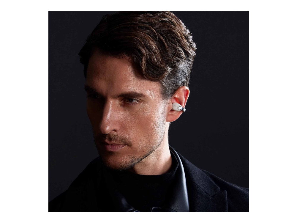 JVC HA-NP1T - Ægte trådløse øretelefoner med mik. - åbent øre - clip-on - Bluetooth - hvid