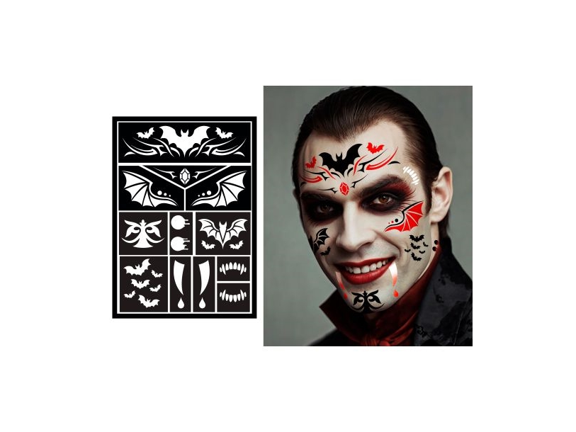 Vampyr Makeup Skabelon