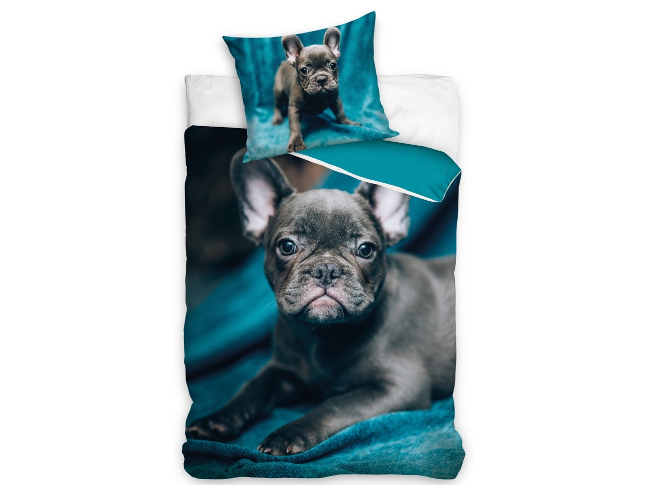 Französische Bulldogge Bettwäsche 140 X 200, 100 Prozent Baumwolle