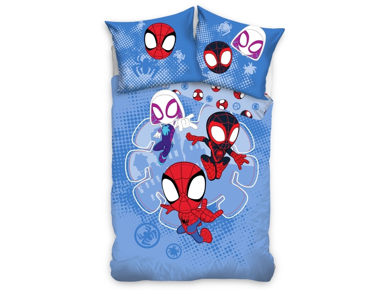 Spiderman Bäddtextil 150 x 210 cm - 100 procent bomull | Baby & barn - Sömntid - Baby sängkläder set | GameStuff