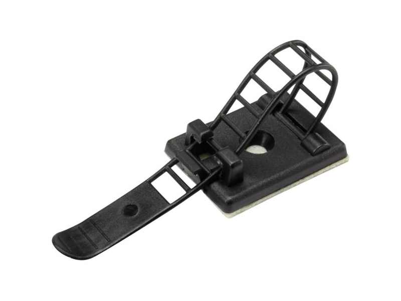 Conrad Components Wct-64 Befestigungssockel Selbstklebend, Schraubbar 1206770 Bündel-Ø-Bereich 16 Mm (Max) Mit Befestigungsband Schwarz 25 Stück