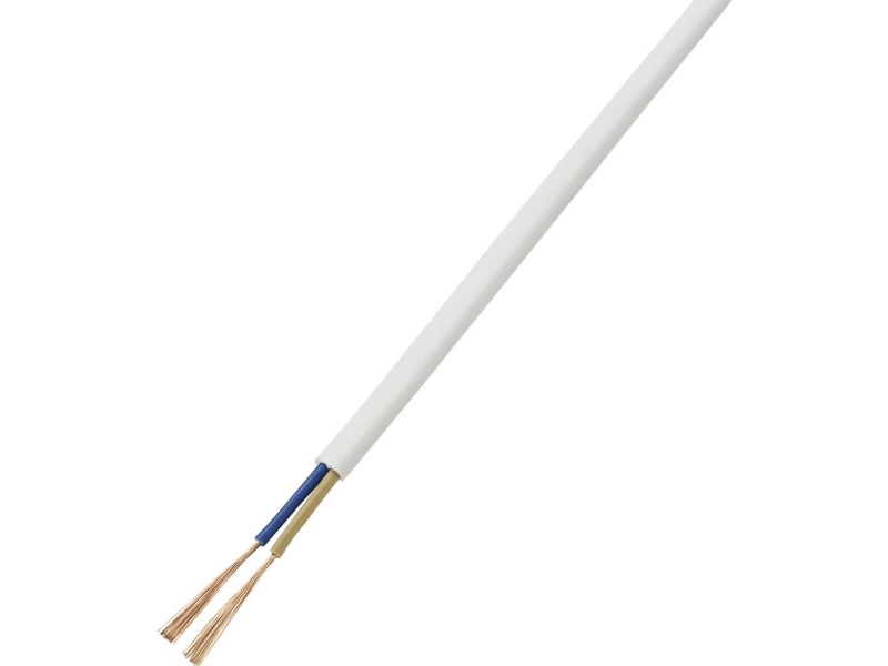 Conrad Components 607093 Anslutningskabel 2 x 0,75 mm² vit 20 m | EL Artiklar - Kablar och ledningar - Gummikabel | GameStuff