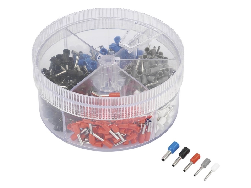 Conrad Components 739772 Kabelschuhsortiment 0,50 Mm² - 2,50 Mm² Weiß, Grau, Rot, Schwarz, Blau 400 Stück