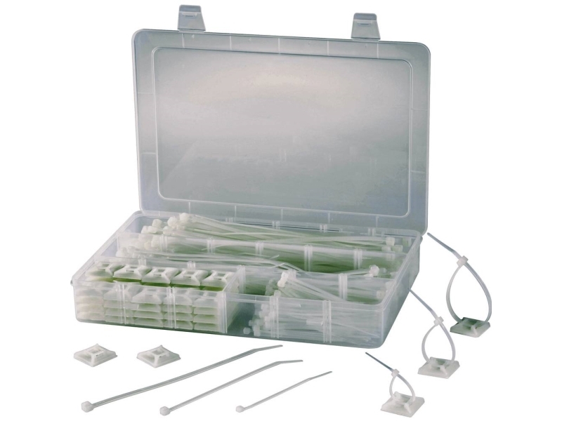 Conrad Components 545000 Epr-350 Kabelbinder 100 Mm, 142 Mm, 190 Mm 4,80 Mm Klar Mit Klebemuffen 1 Set