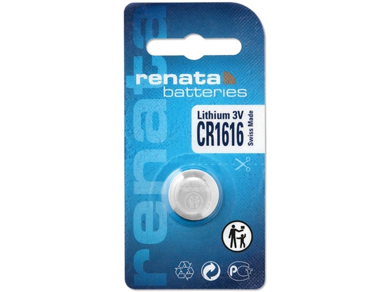Renata Knapcellebatteri Cr 1616 3 V 1 Stk 50 Mah Lithium Cr1616