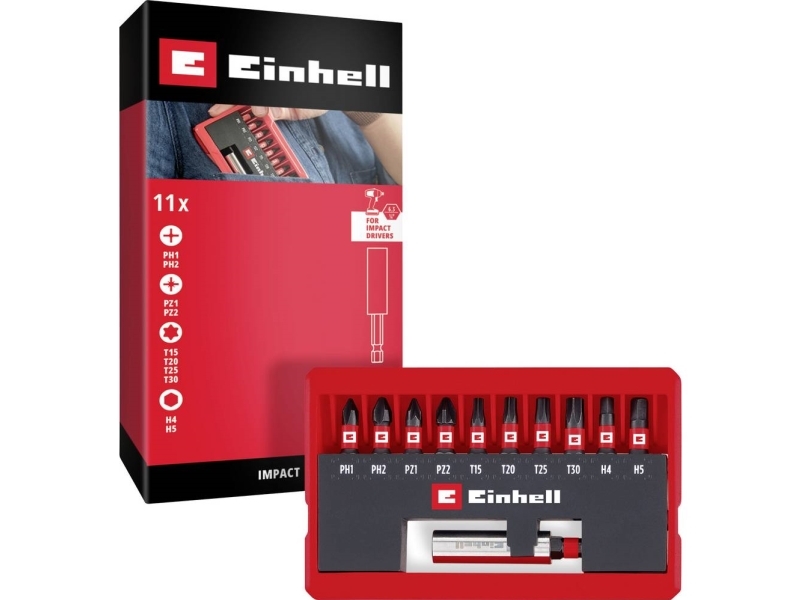 Einhell Impact Bit Taschenbox 11Tlg 118673 Bit-Set 1/4" 6.3 Mm Ph Pz Torx (118673)
