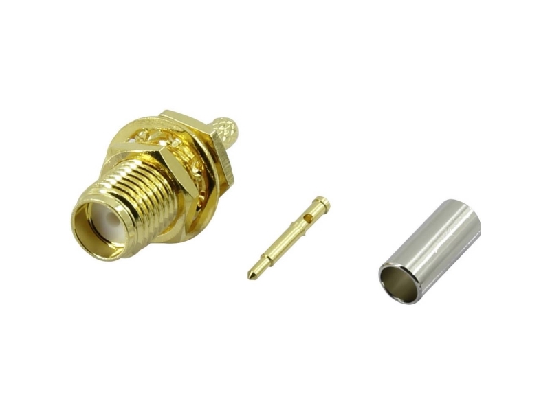 Conrad Components Sma-Kc-Rg174 1372241 Sma Gegenstecker Anschluss, Unterputz Vertikal 50 ? 1 Stück